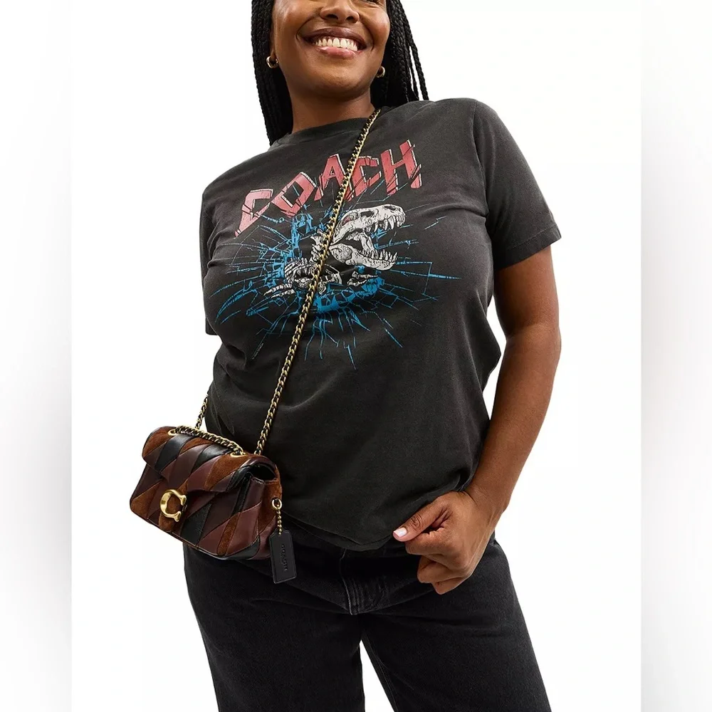 NWT Coach Tabby Shoulder Bag 20 With Patchwork Quilting Maple Shadow Brown CBG88 - Picture 15 of 15